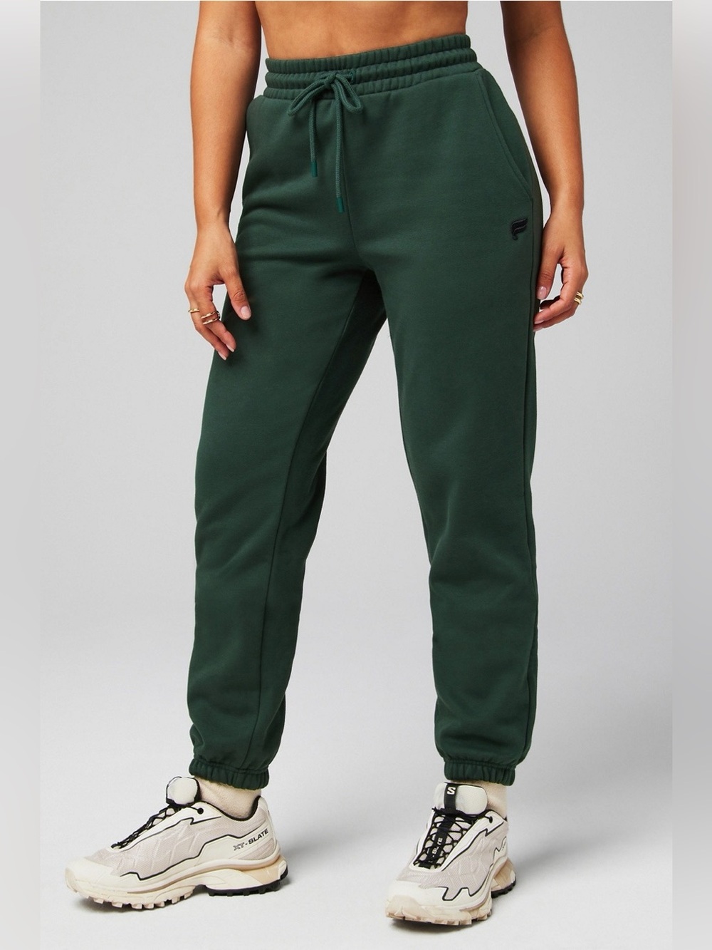 Fabletics Womens Green Cozy Fleece Go-To Sweatpants Athleisure Active Size Large - Picture 12 of 13